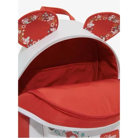 Loungefly Disney Minnie Mouse Mushroom Floral Mini Backpack NEW display picture 1